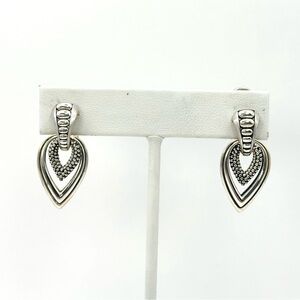 Lagos Caviar Silver Drop Earrings